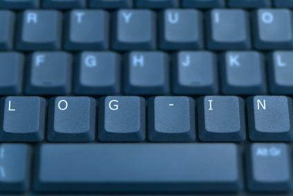 Keyboard with login message