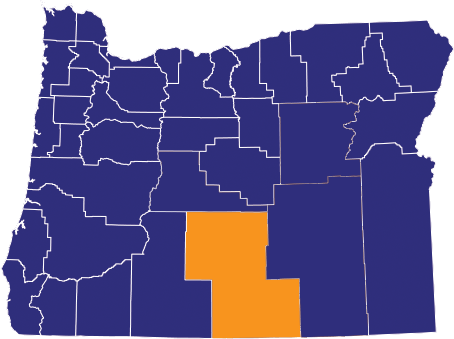 Map highlighting Lake County