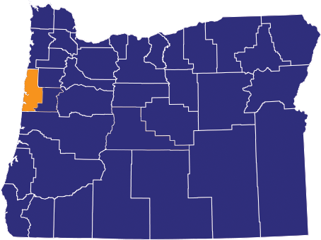 Map highlighting Lincoln County